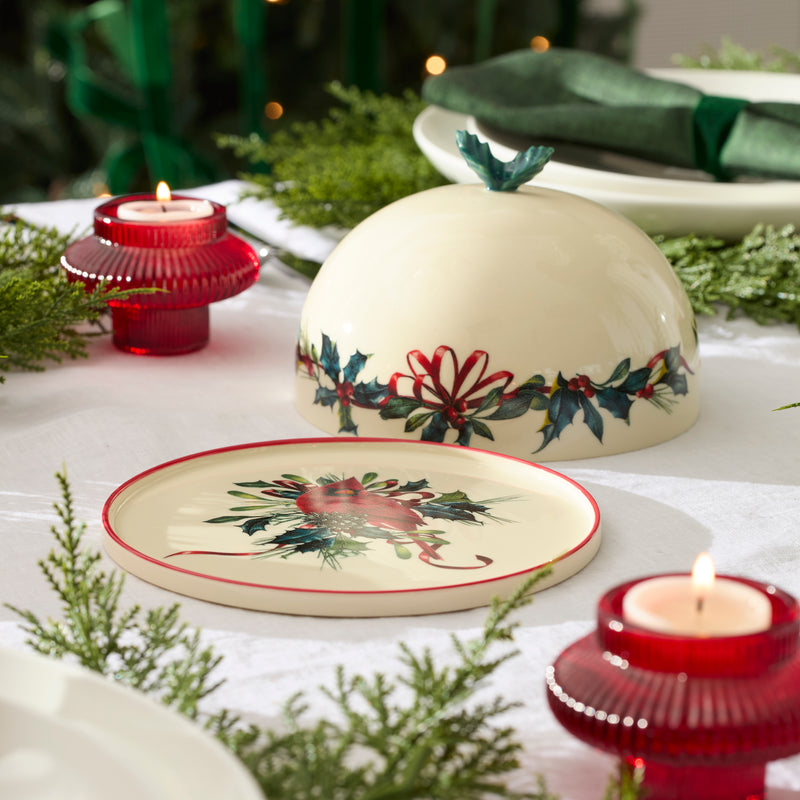 Winter Greetings Small Covered Dish