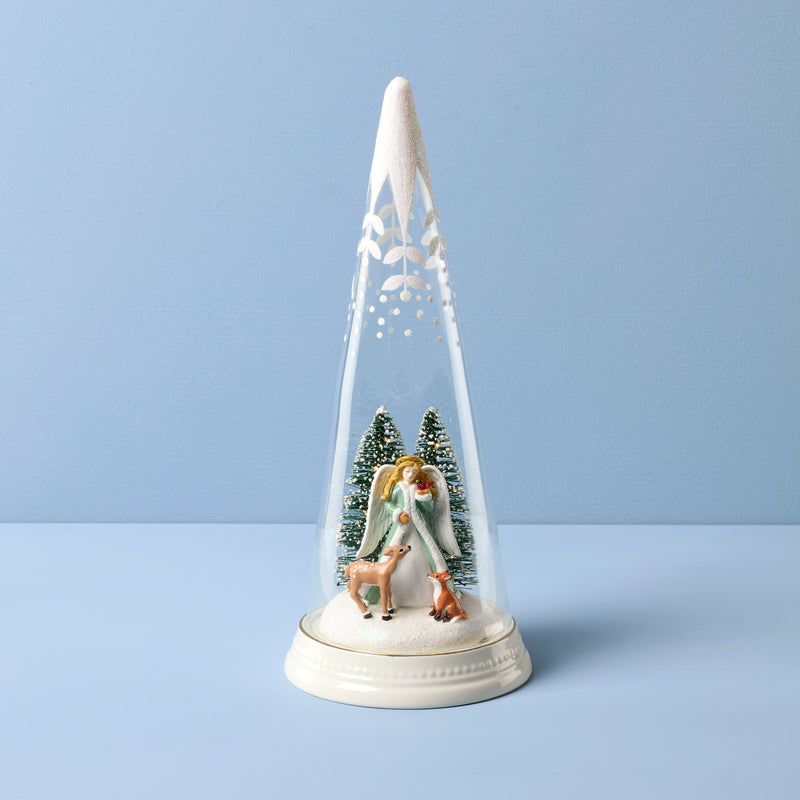 Merry & Magical Glass Lit Scene Angel