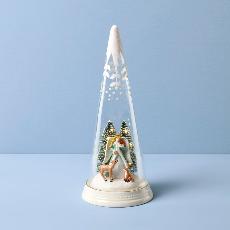 Merry & Magical Glass Lit Scene Angel