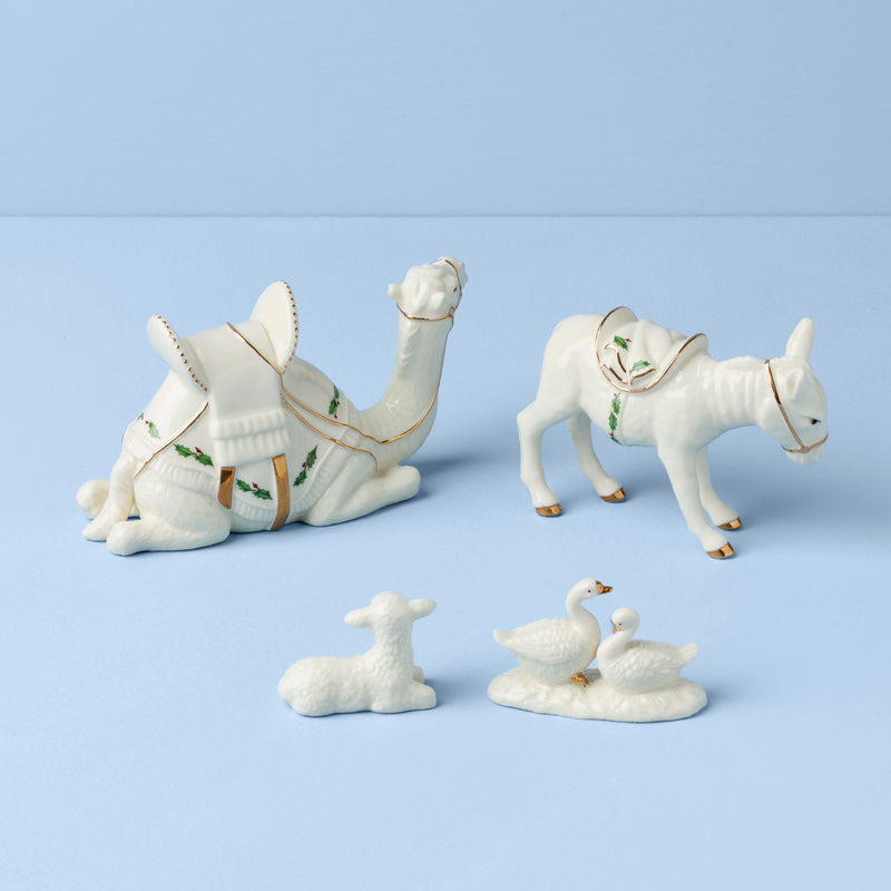 Holiday Miniature Nativity Animals 4 Piece Set