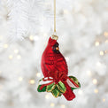 Blown Glass Cardinal Ornament