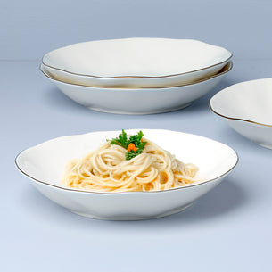 Blue Bay White Pasta Bowls, Set of 4