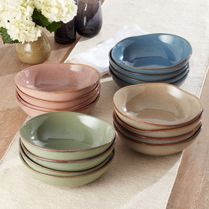 Organic Shades Sage Green Pasta Bowls, Set of 4