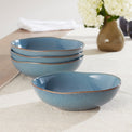 Organic Shades Blue Pasta Bowls, Set of 4