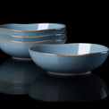 Organic Shades Blue Pasta Bowls, Set of 4