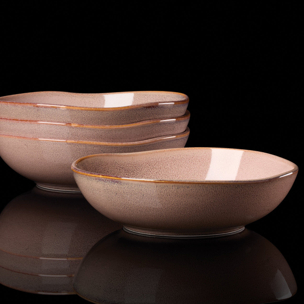 Organic Shades Clay Pasta Bowls, Set of 4