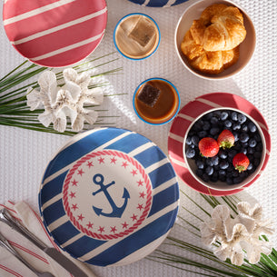 24 Seven Melamine Aweigh We Go 24-Piece Dinnerware Set