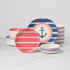 24 Seven Melamine Aweigh We Go 18-Piece Dinnerware Set