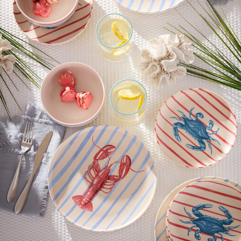 24 Seven Melamine Seaside 24-Piece Dinnerware Set