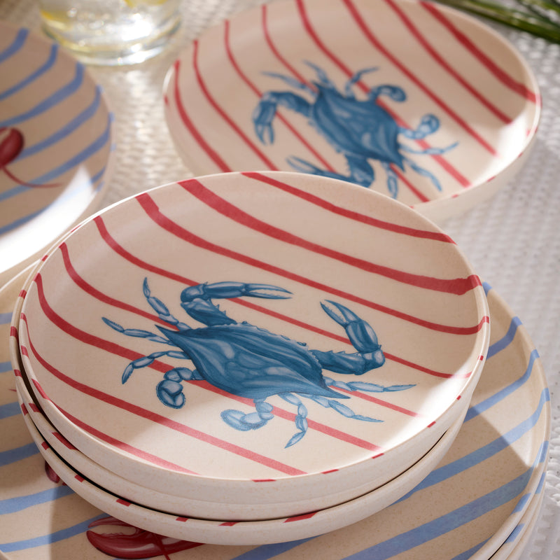 24 Seven Melamine Seaside 24-Piece Dinnerware Set