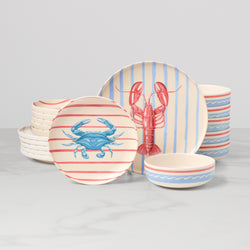 24 Seven Melamine Wharfside 18 Piece Dinnerware Set
