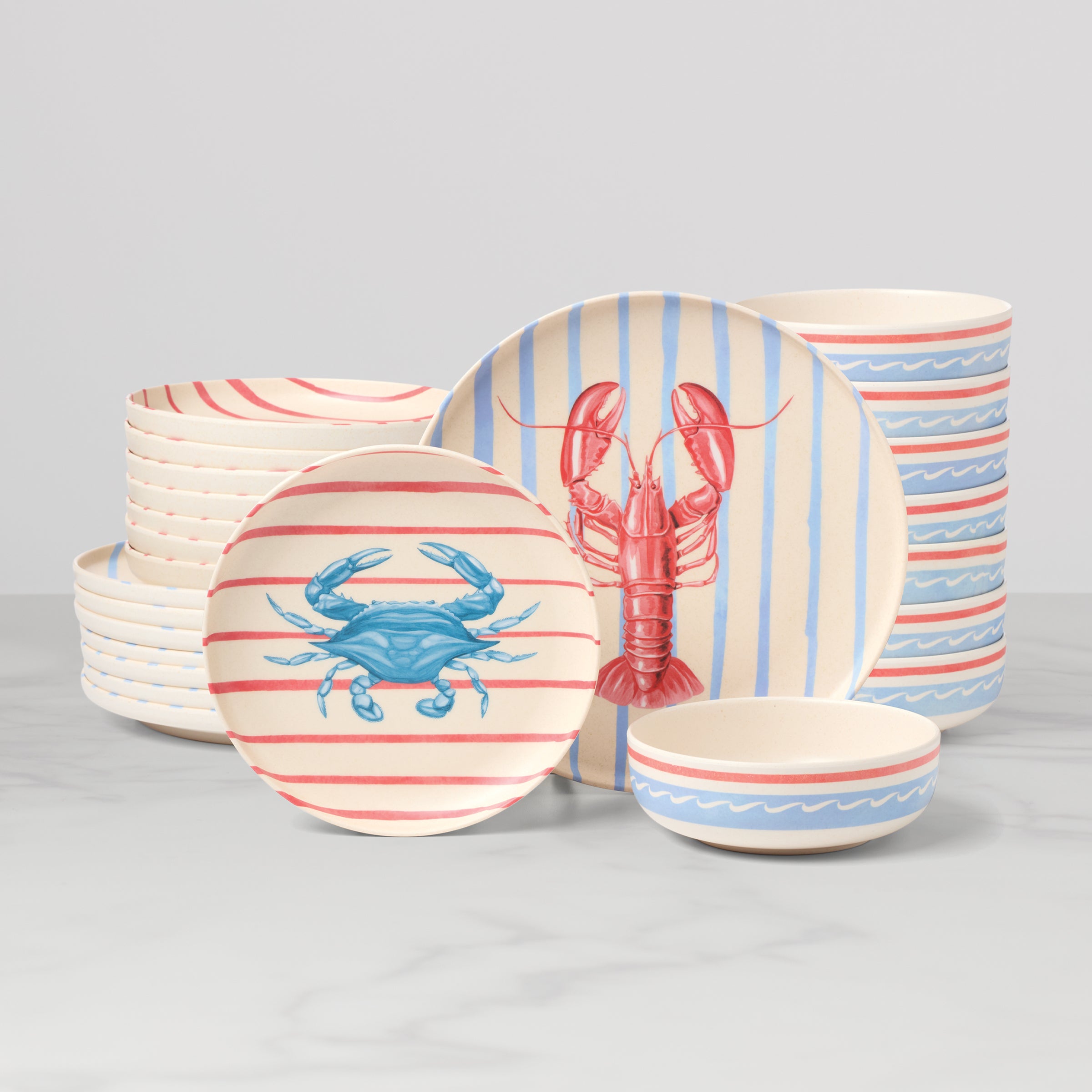 24 Seven Melamine Wharfside 24-Piece Dinnerware Set – Lenox