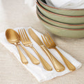 Flight Gold Satin 20 Piece Flatware Set