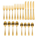 Flight Gold Satin 20 Piece Flatware Set