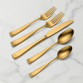Moda Gold Satin 20 Piece Flatware Set