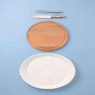 Turkey Platter and Carving Set of 4