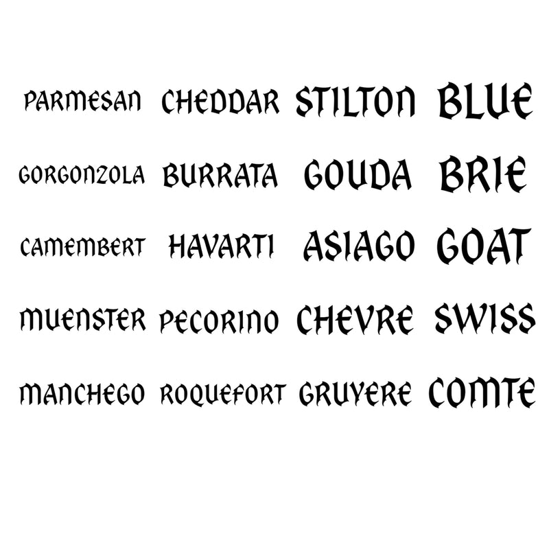 Headstone Cheese Markers 5-Piece Set