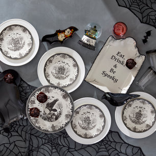 Haunted Village Cake Plate