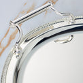 Oval Silverplate Tray With Handles