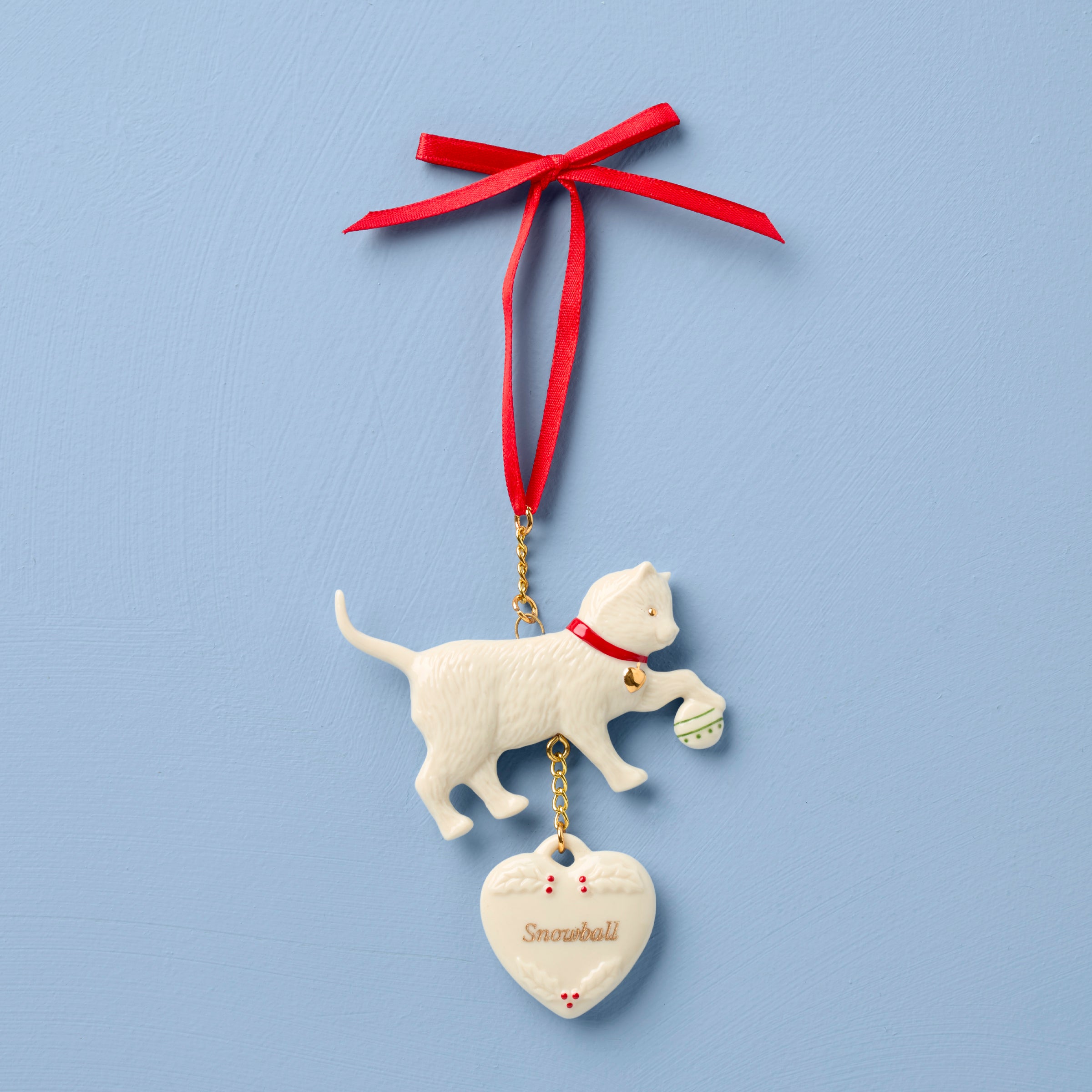 * vintage ornaments ❀ 春色 * かごに入った猫ちゃん Personalized Playful Cat Ornament – Lenox Corporation