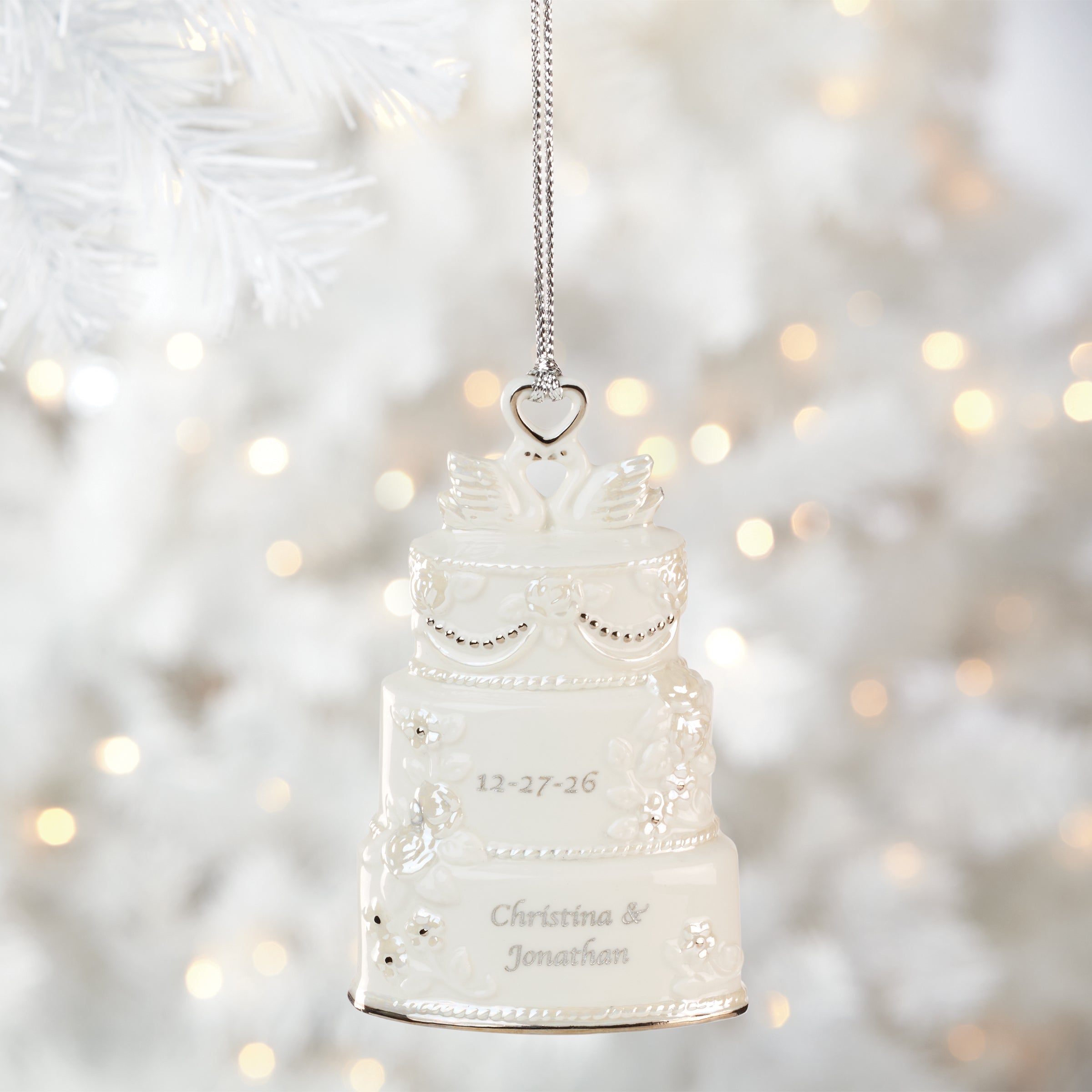 廃盤！LENOX レノックス 象 フィギュリン 3体セット フラワー 希少 Personalized Celebrate Love Wedding Cake Ornament – Lenox Corporation