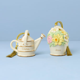 Personalized Forever Friends Flower Pot & Watering Can Ornament