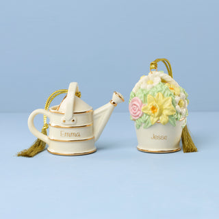Personalized Forever Friends Flower Pot & Watering Can Ornament