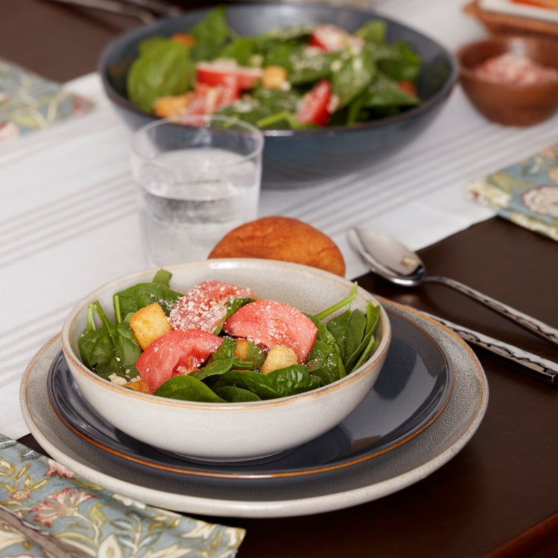 Organic Shades Gray 12 Piece Dinnerware Set