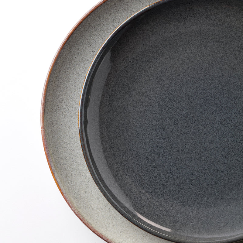Organic Shades Gray 12 Piece Dinnerware Set