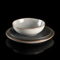 Organic Shades Gray 12 Piece Dinnerware Set