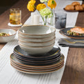 Organic Shades Gray 12 Piece Dinnerware Set