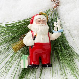 African American Santa Workshop Ornament
