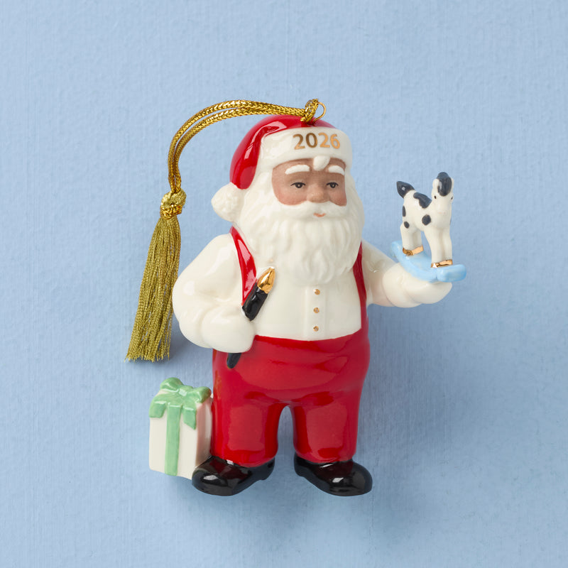 African American Santa Workshop Ornament