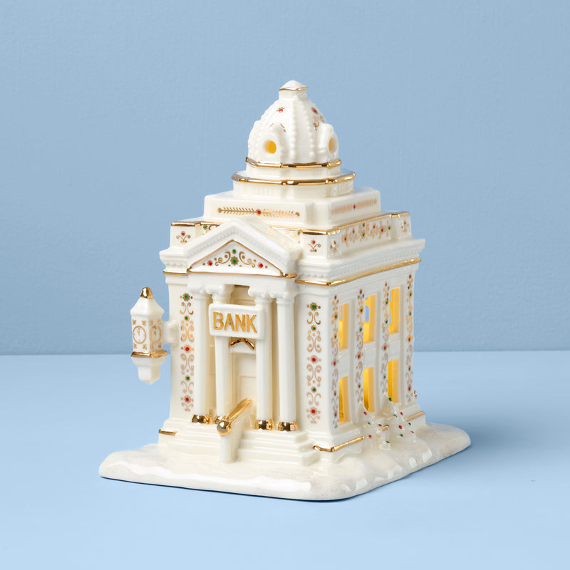 Mistletoe Park Bank Lit Figurine