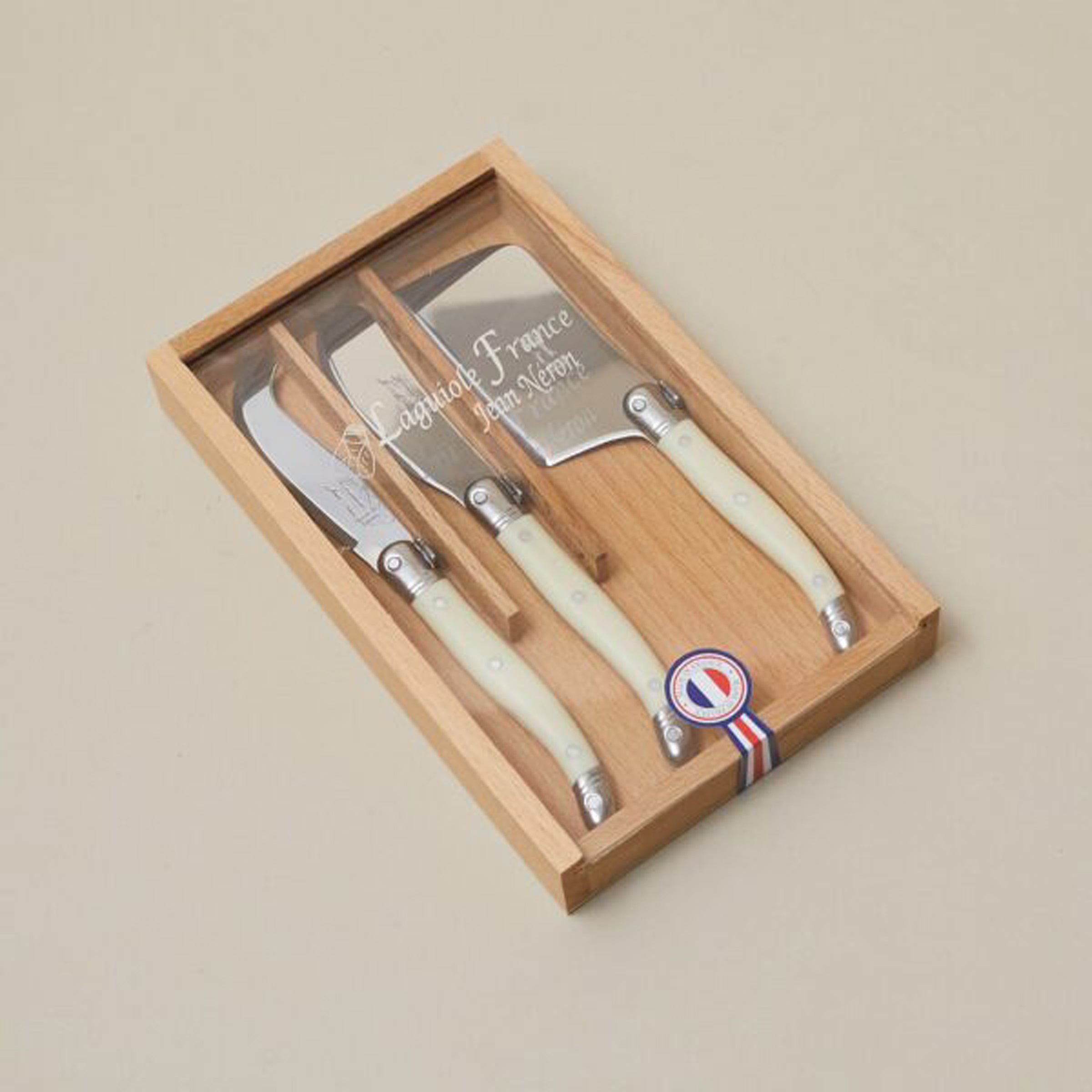 3-Piece Mini Cheese Utensil Set, Ivory