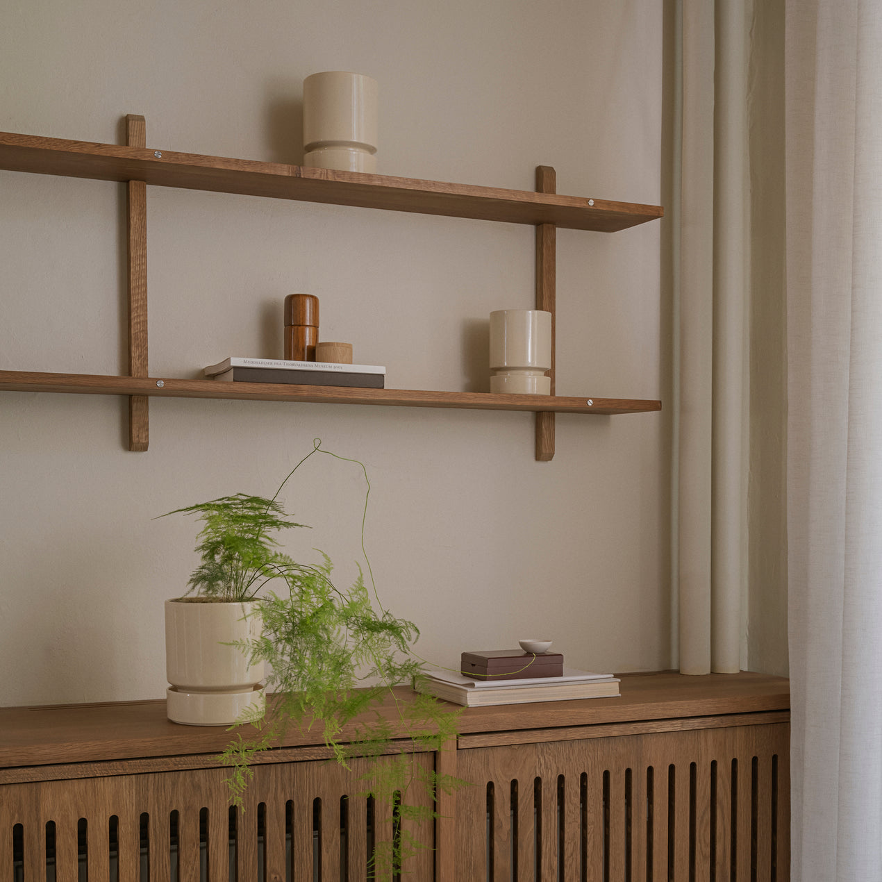 Hoff Glazed Sandstone 12cm Pot with Saucer