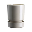 Hoff Glazed Sandstone 12cm Pot with Saucer