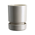 Hoff Glazed Sandstone 12cm Pot with Saucer