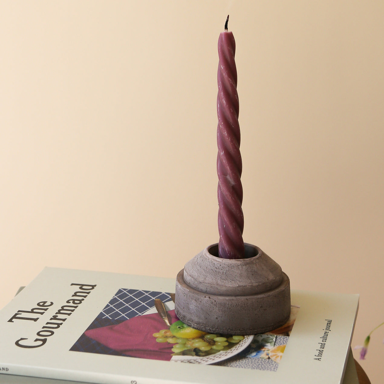 DTOC HOFF RAW GREY CANDLEHOLDER