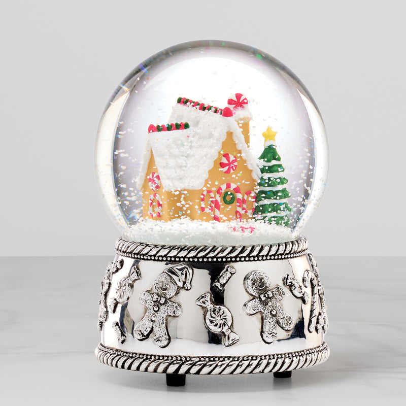 Winter Traditions Gingerbread House Musical Snow Globe