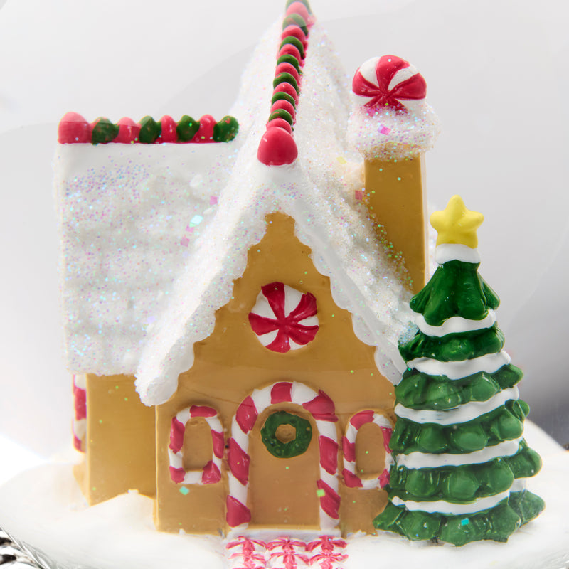 Winter Traditions Gingerbread House Musical Snow Globe