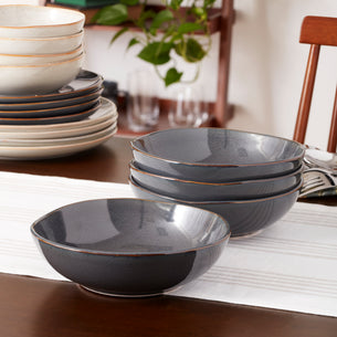 Organic Shades Gray Pasta Bowls, Set of 4
