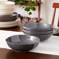 Organic Shades Gray Pasta Bowls, Set of 4