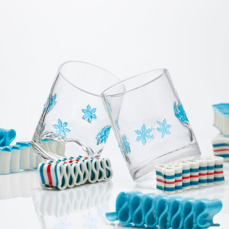24 Seven Seasonal Snowflake-Embossed Tumblers, Set of 2
