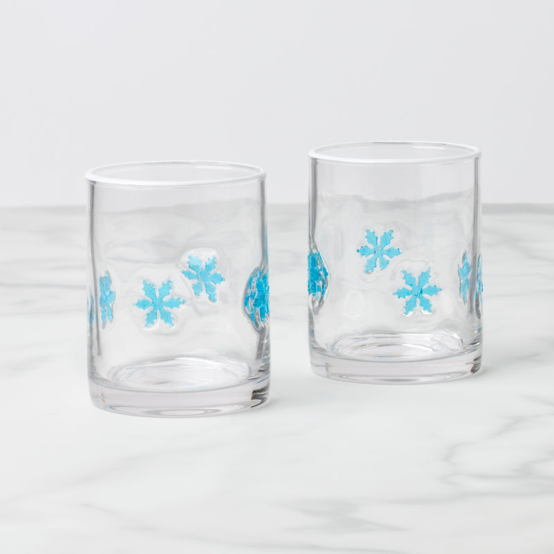 24 Seven Seasonal Snowflake-Embossed Tumblers, Set of 2