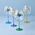 Butterfly Meadow Balloon Wine Glasses, Set of 4, Assorted