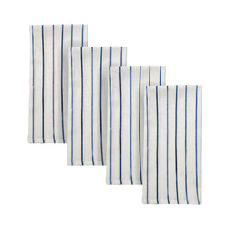 Blue Bay Stripe Dinner Napkins, Set of 4