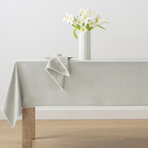 French Perle Solid Dove Grey 60x120 Tablecloth