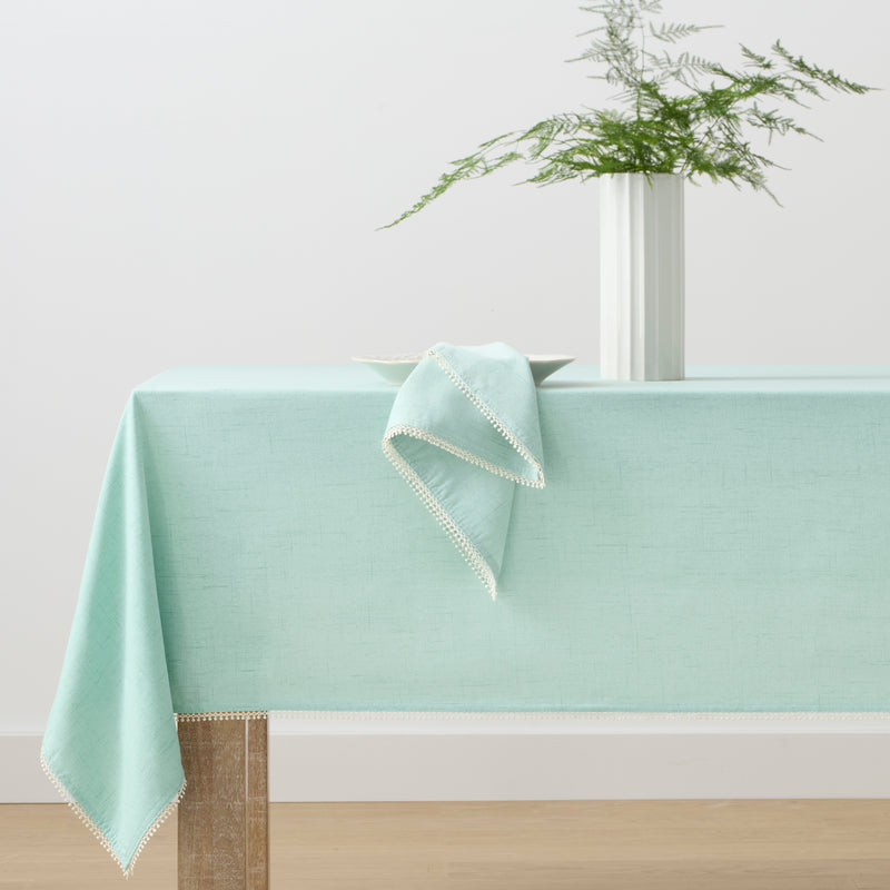 DTOC Lenox French Perle Solid Tablecloth, Ice Blue 60x120