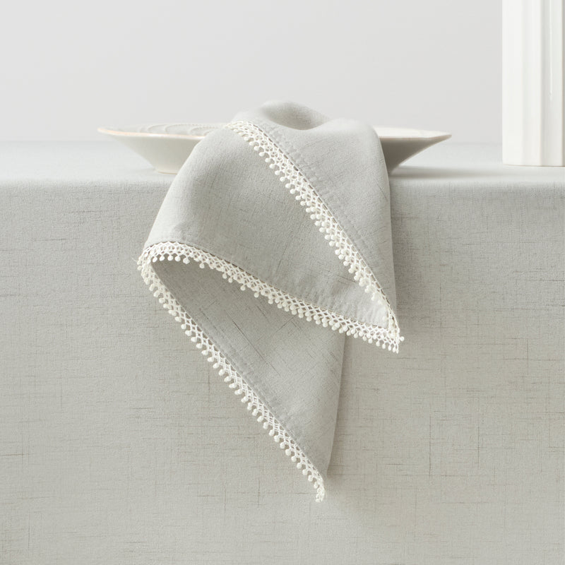 DTOC Lenox French Perle Solid Napkins, Set of 4, Dove, 19x19